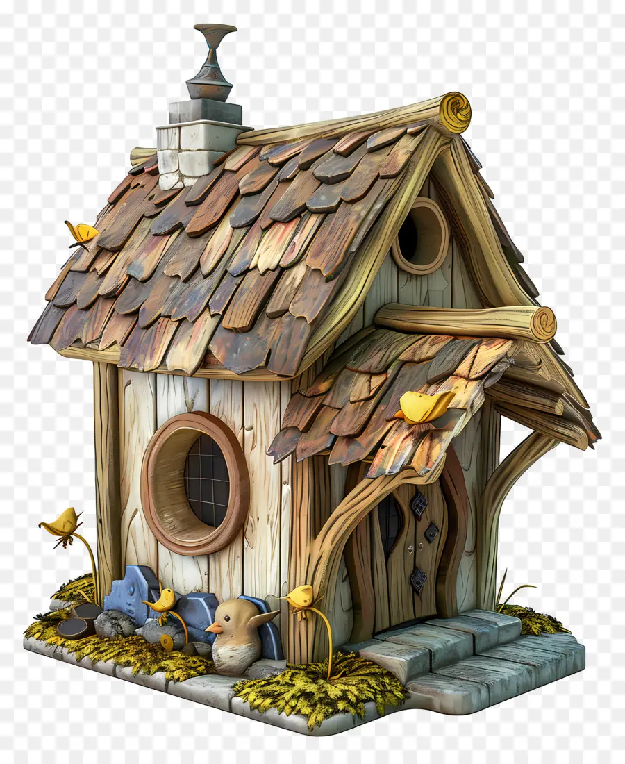 Casa De Pájaros Modelo 3d，Linda Casa PNG