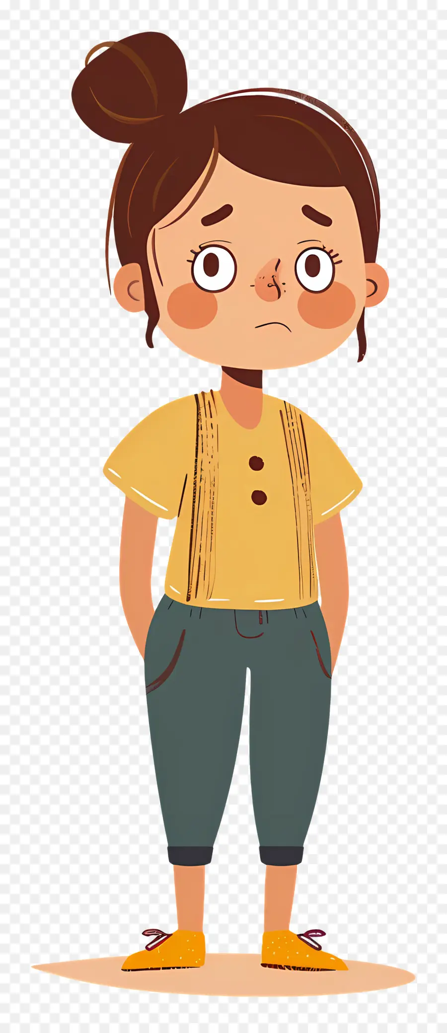 Mujer De Dibujos Animados，Chica Con Camisa Amarilla PNG