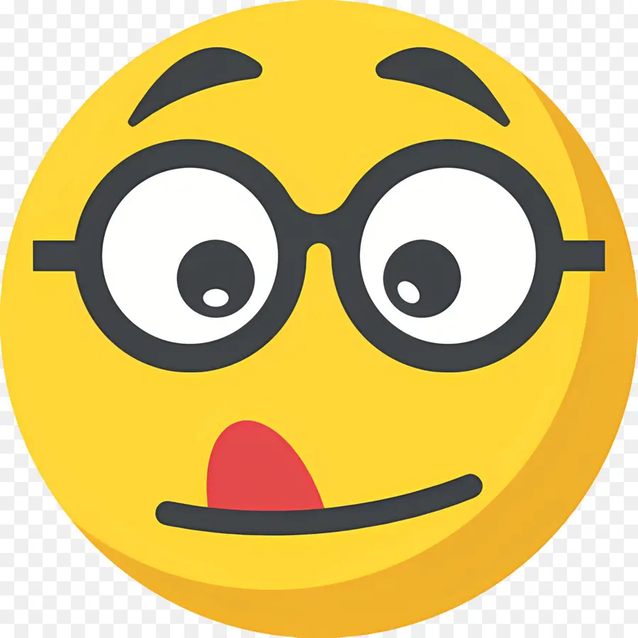 Emoji Nerd，Cara Sonriente PNG