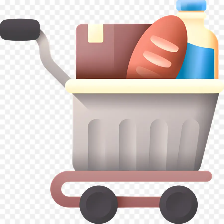 Carro De La Compra，Comestibles PNG