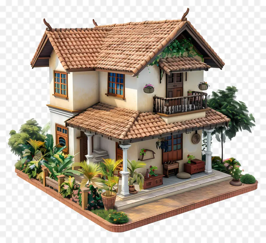 Casa 3d，Linda Casa De Garabatos PNG