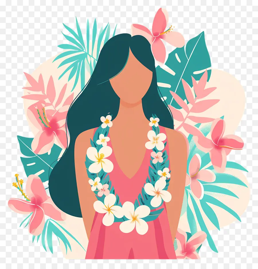 Salón De Belleza，Mujer Hawaiana PNG