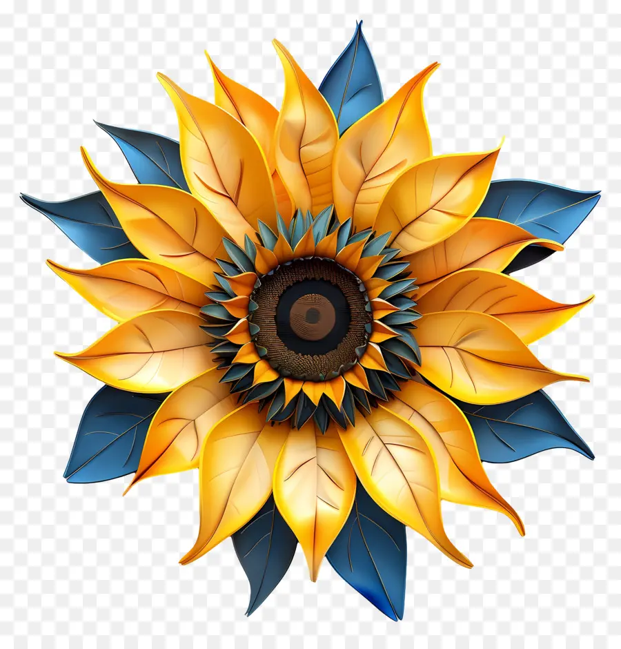 Flor 3d，Girasol PNG