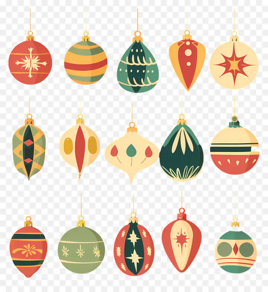 Bolas De Navidad，Adornos Navideños PNG