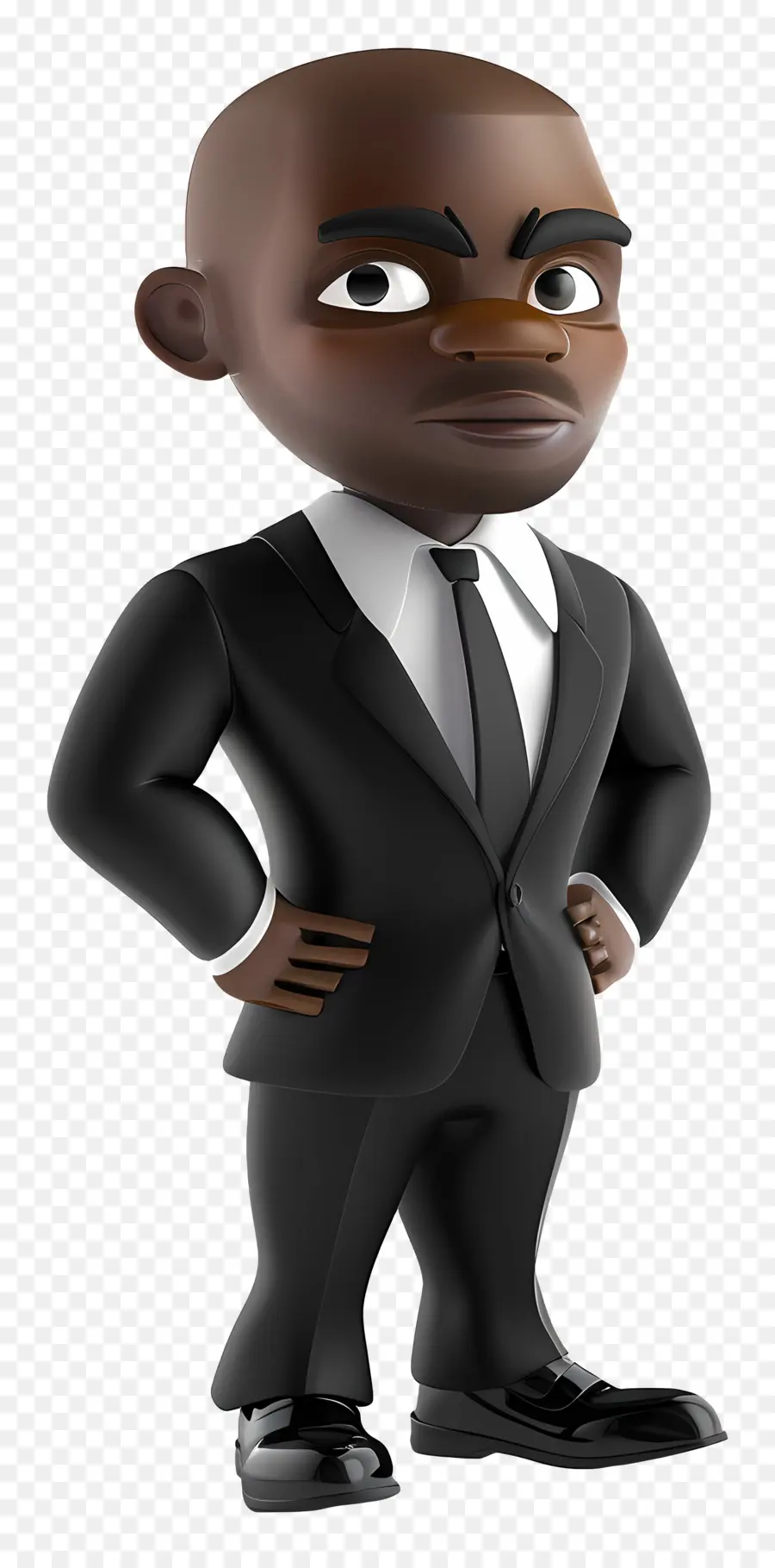 Empresario Negro，Hombre De Dibujos Animados En Traje PNG