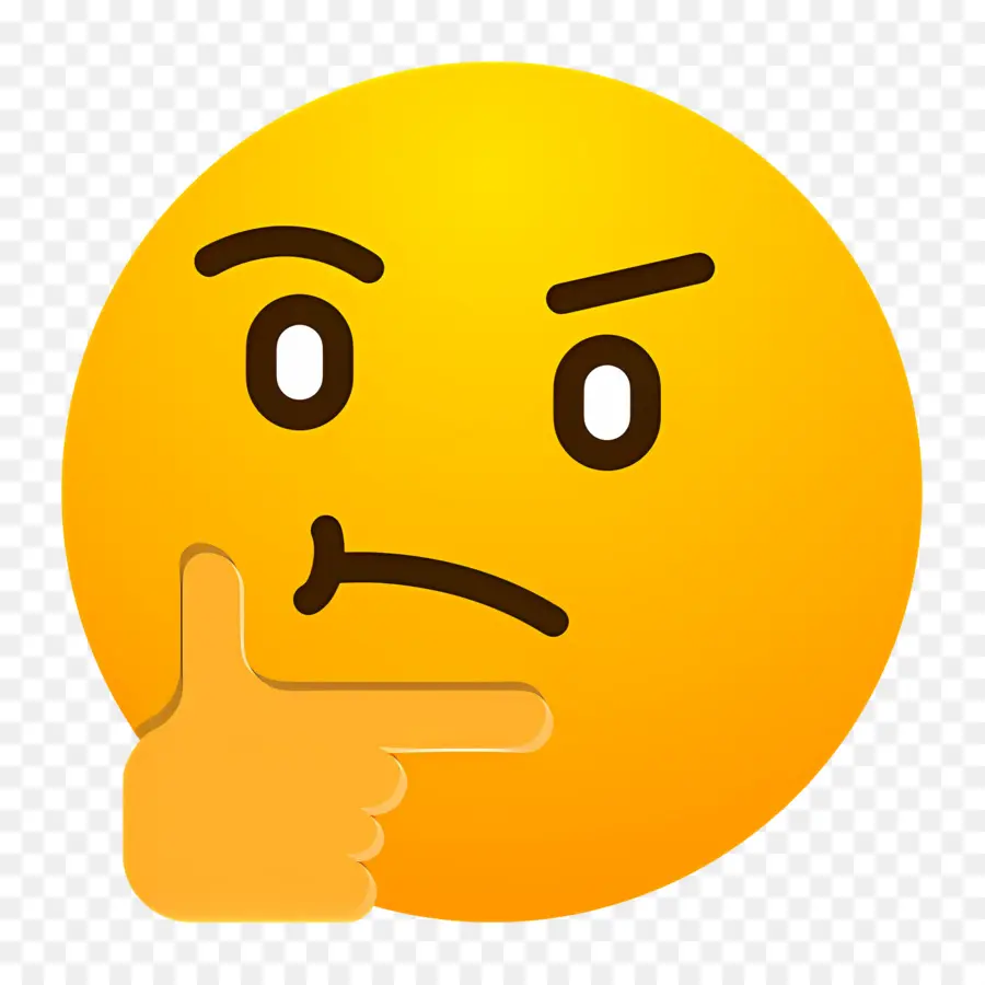 Cara De Pensamiento Emoji，Emoji Pensando PNG