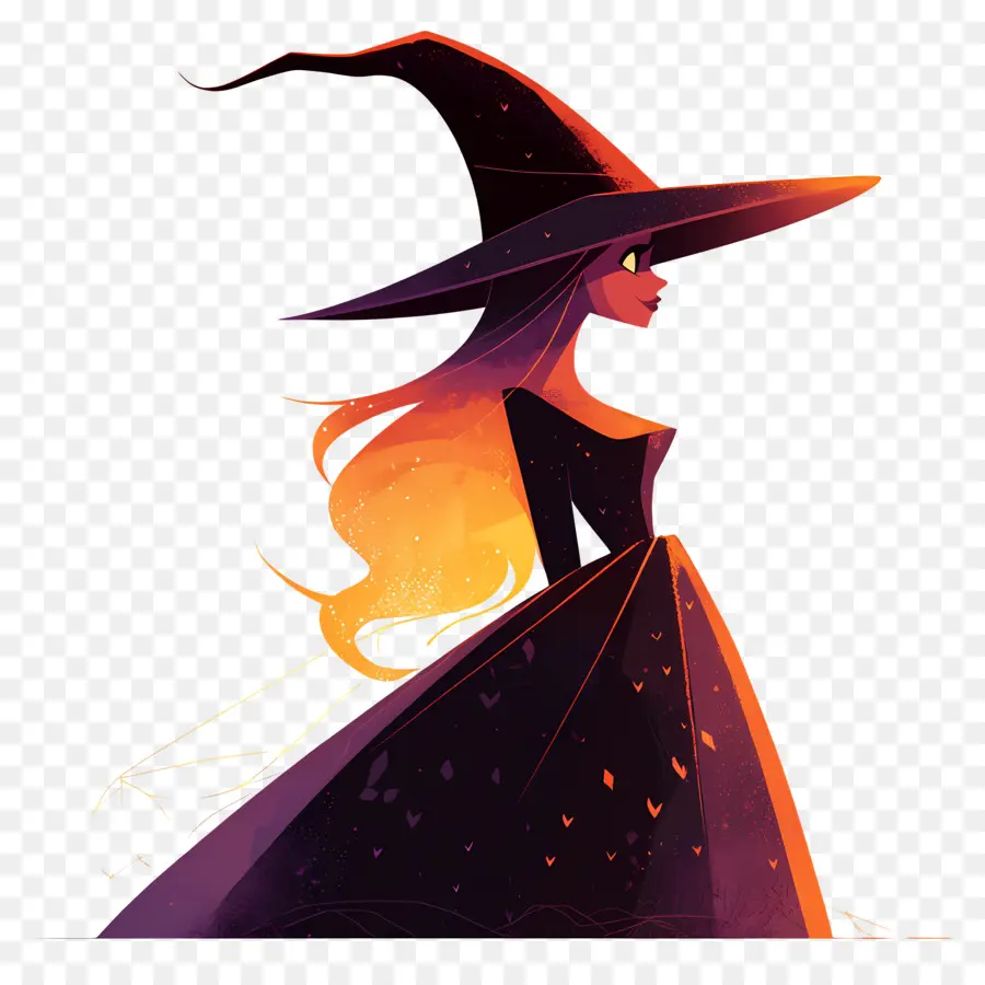 Bruja De Halloween，Bruja Con Sombrero PNG