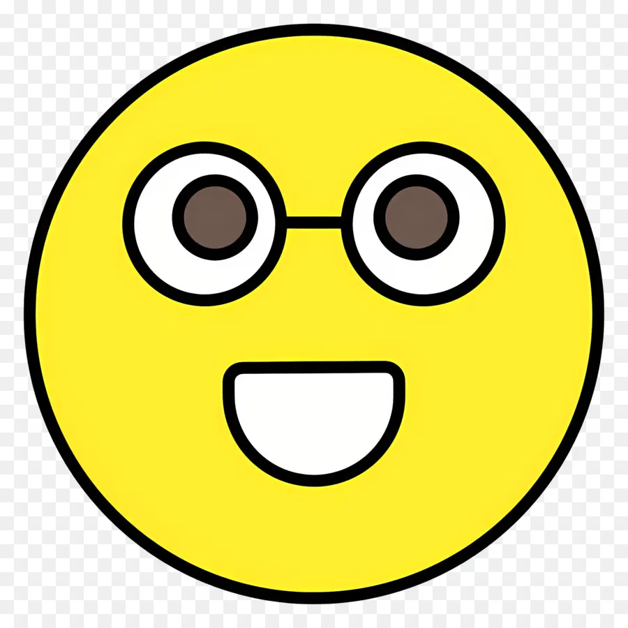 Emoji Nerd，Cara Sonriente PNG