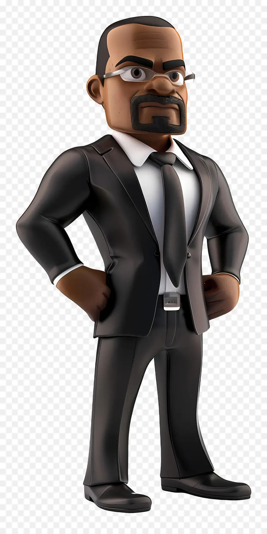 Empresario Negro，Personaje De Dibujos Animados PNG