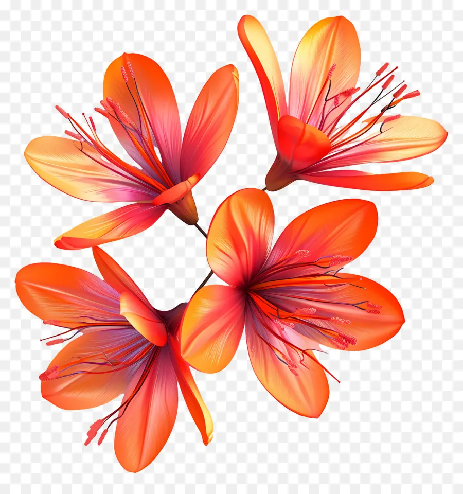 Flor 3d，Flor De Naranja PNG