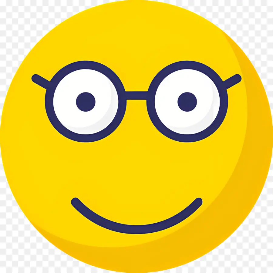 Emoji Nerd，Cara Sonriente PNG