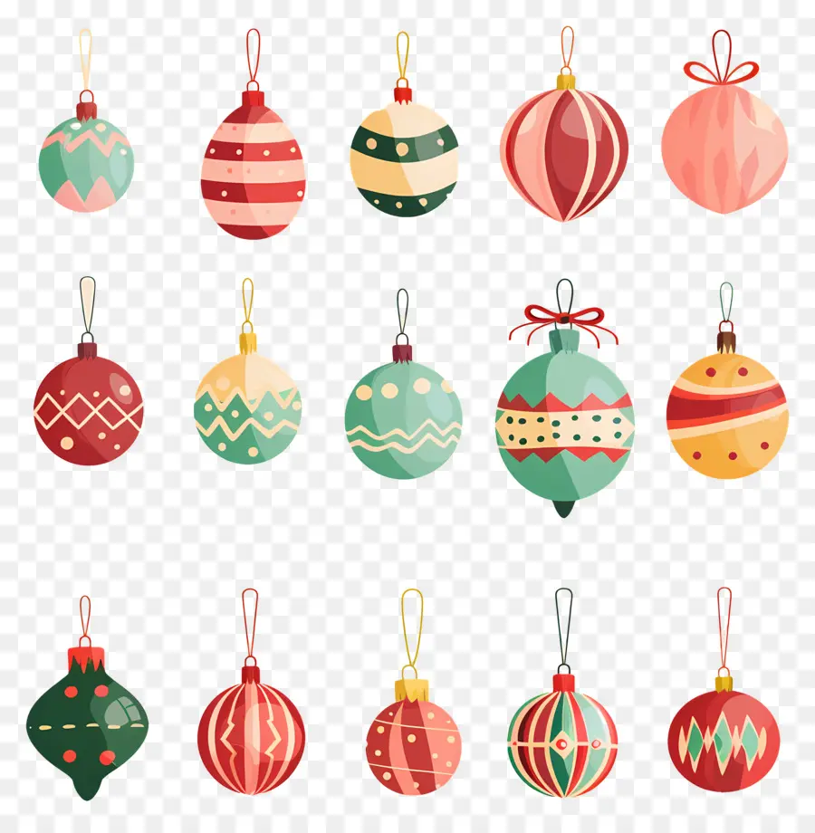 Bolas De Navidad，Adornos Navideños PNG