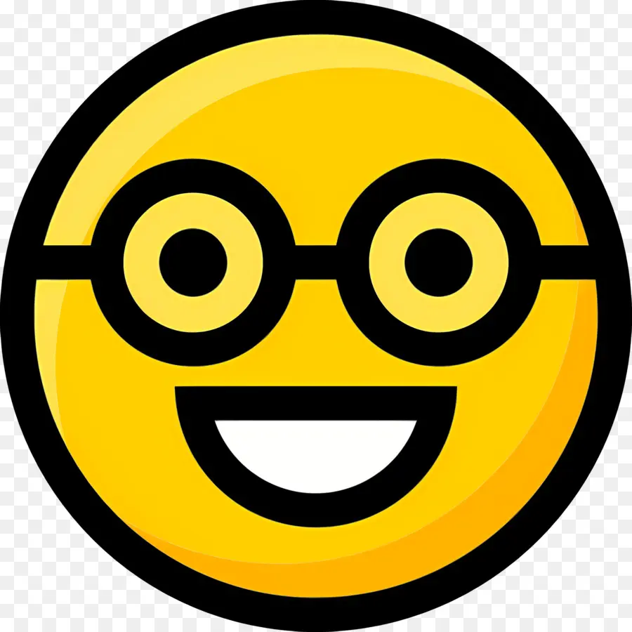 Emoji Nerd，Cara Sonriente PNG