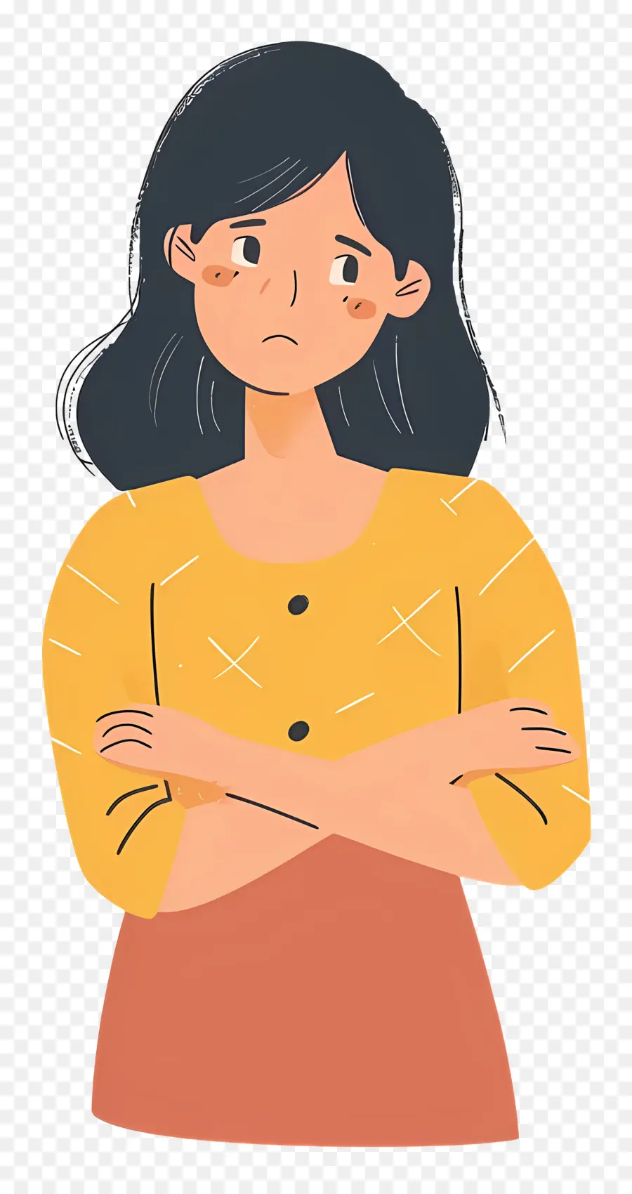 Mujer De Dibujos Animados，Mujer Enojada PNG