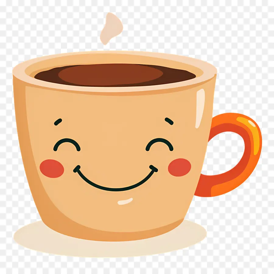 Café Kawaii，Taza De Café Sonriente PNG