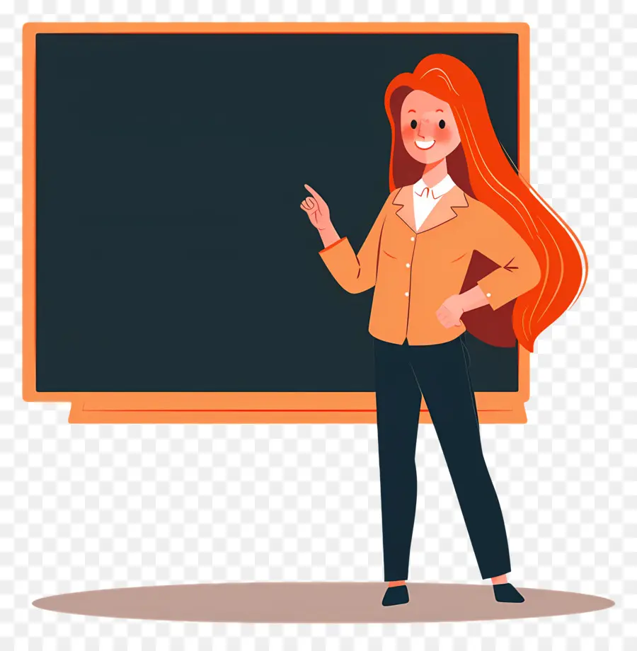 Profesor De Dibujos Animados，Profesor Con Pizarra PNG