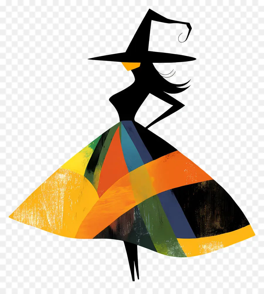 Bruja De Halloween，Bruja Colorida PNG