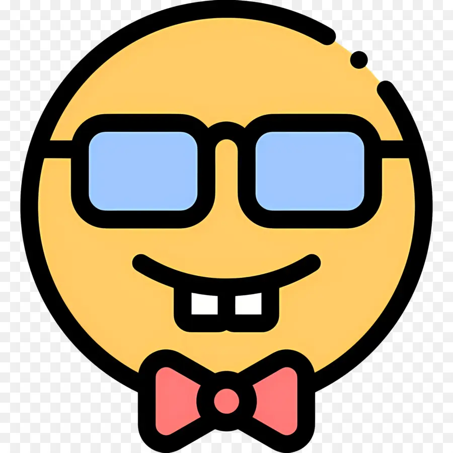 Emoji Nerd，Cara Sonriente PNG