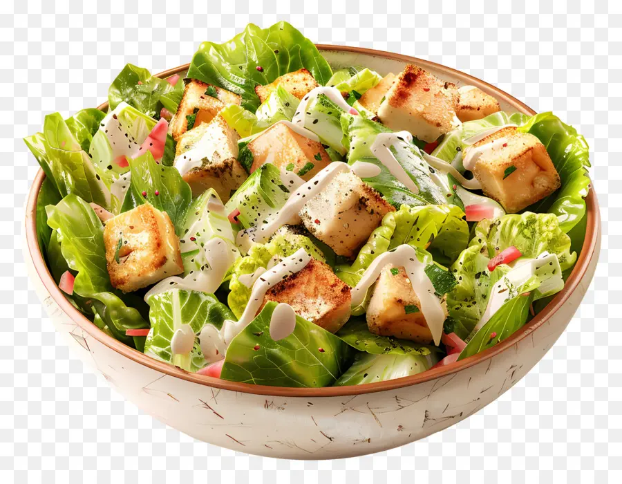 Ensalada Cesar，Ensalada Con Tofu PNG