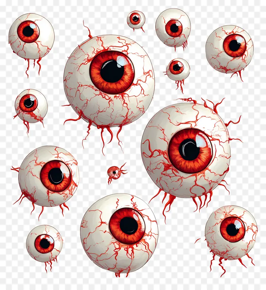 Globo Ocular De Halloween，Globos Oculares Flotantes PNG