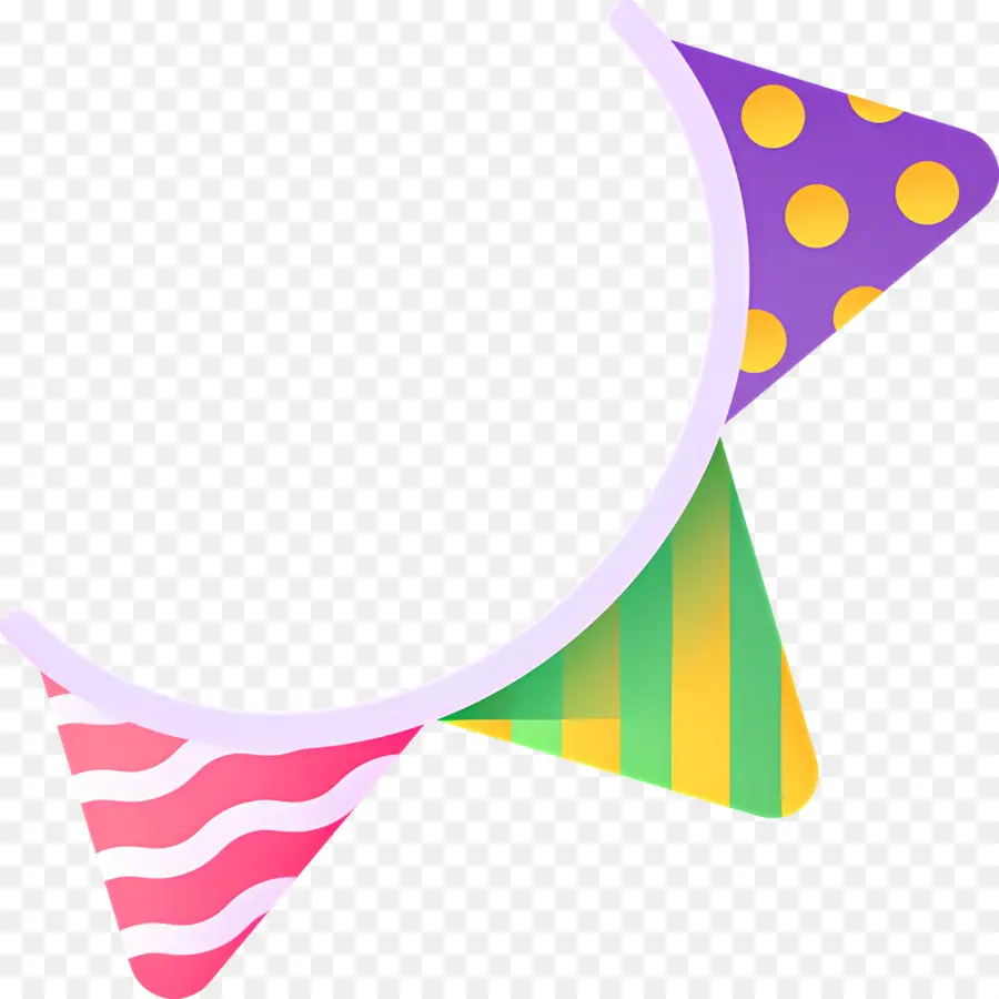 Bandera De Cumpleaños，Empavesado Colorido PNG