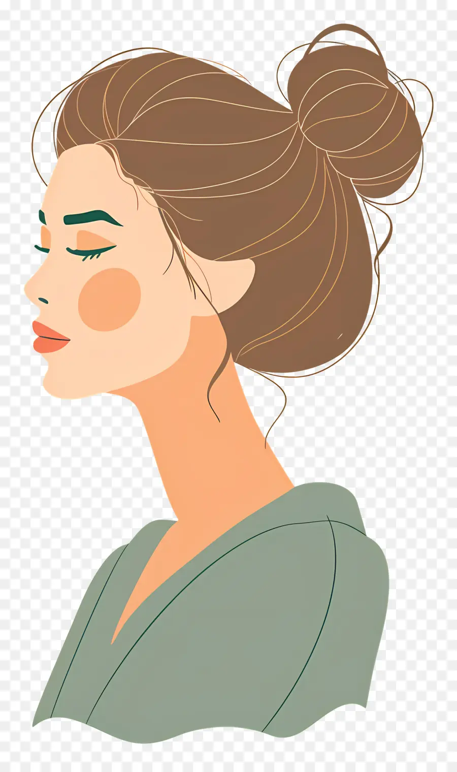 Mujer Elegante，Perfil De Mujer PNG