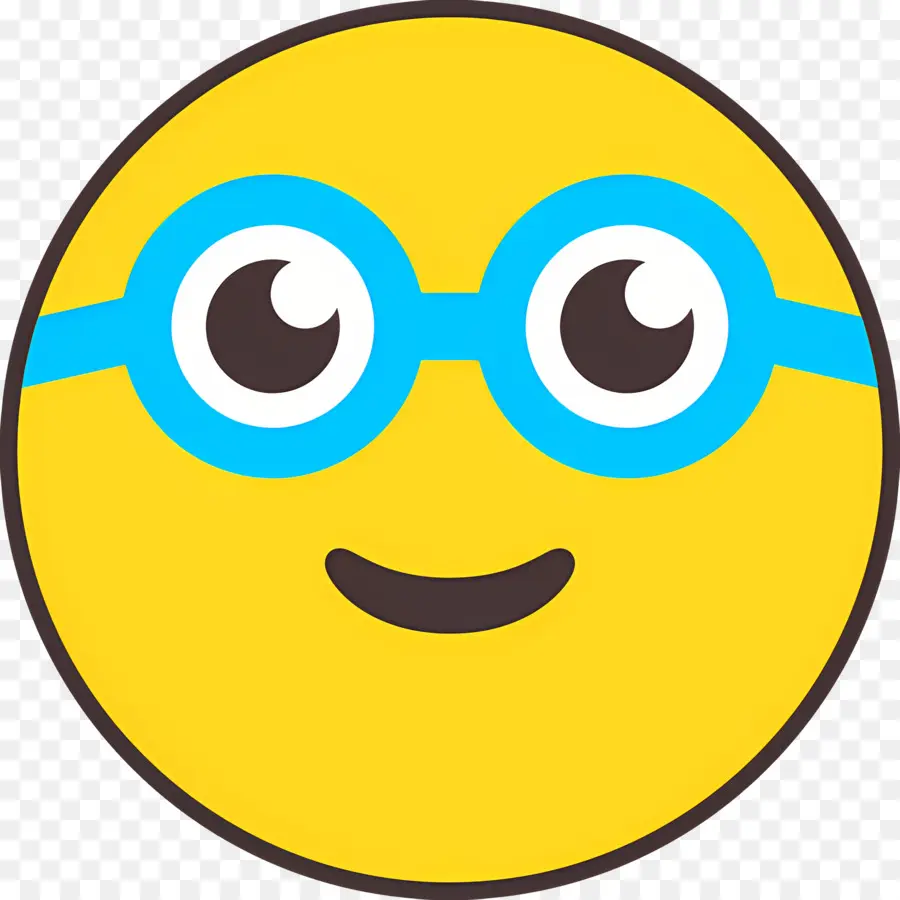 Emoji Nerd，Emoji Amarillo Con Gafas PNG