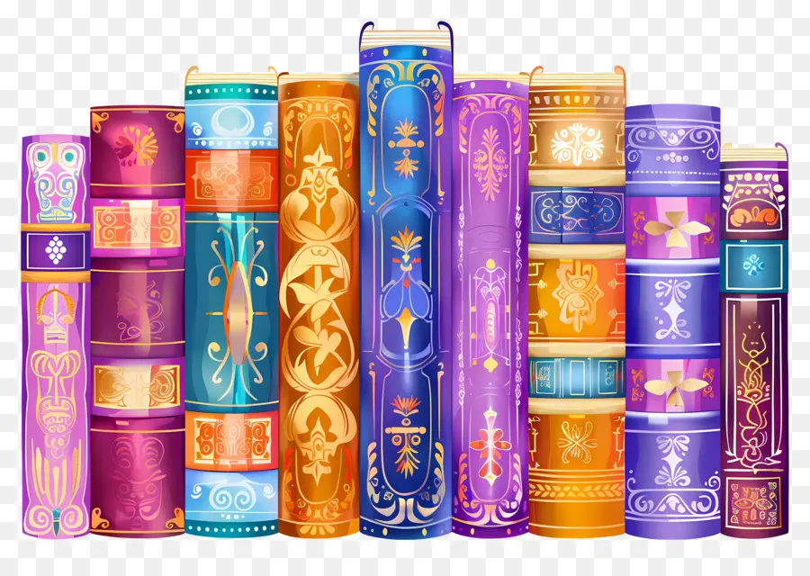 Libros De Pie，Libros Coloridos PNG