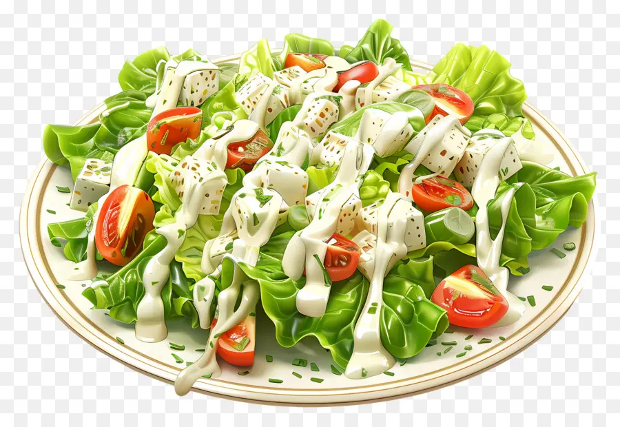 Ensalada Cesar，Ensalada Con Aderezo PNG