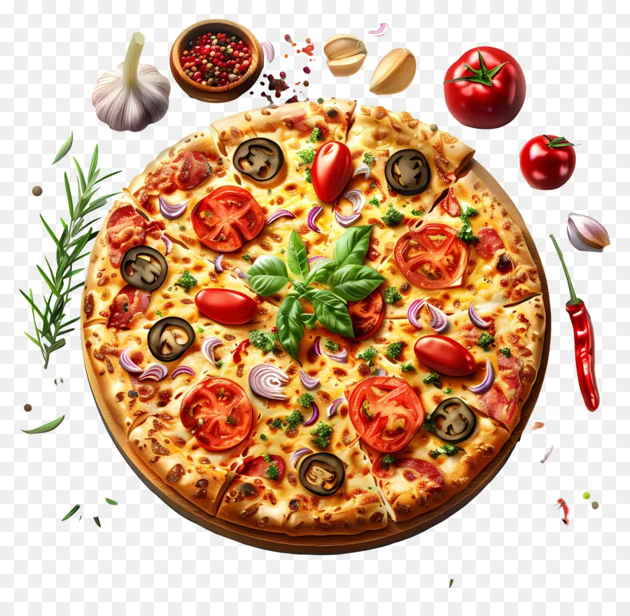 Pizza 3d，Pizza PNG