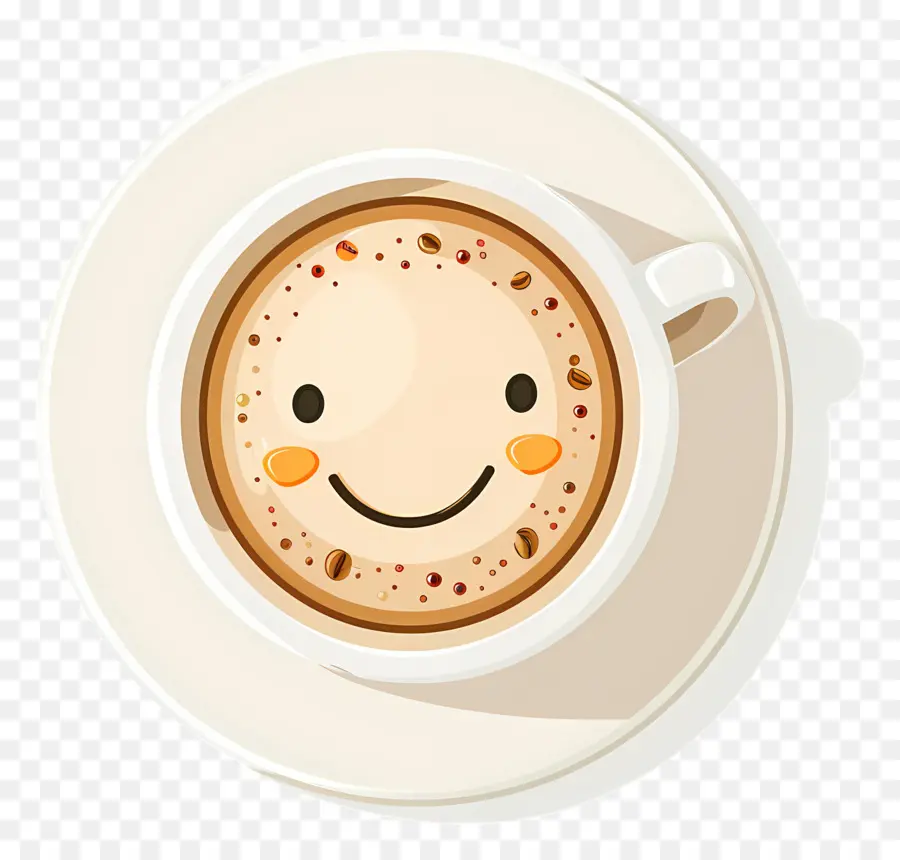 Café Kawaii，Taza De Café Sonriente PNG