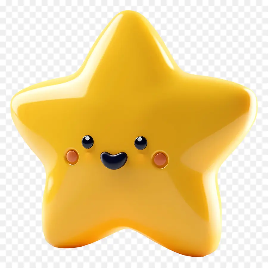 Estrella 3d，Estrella Sonriente PNG