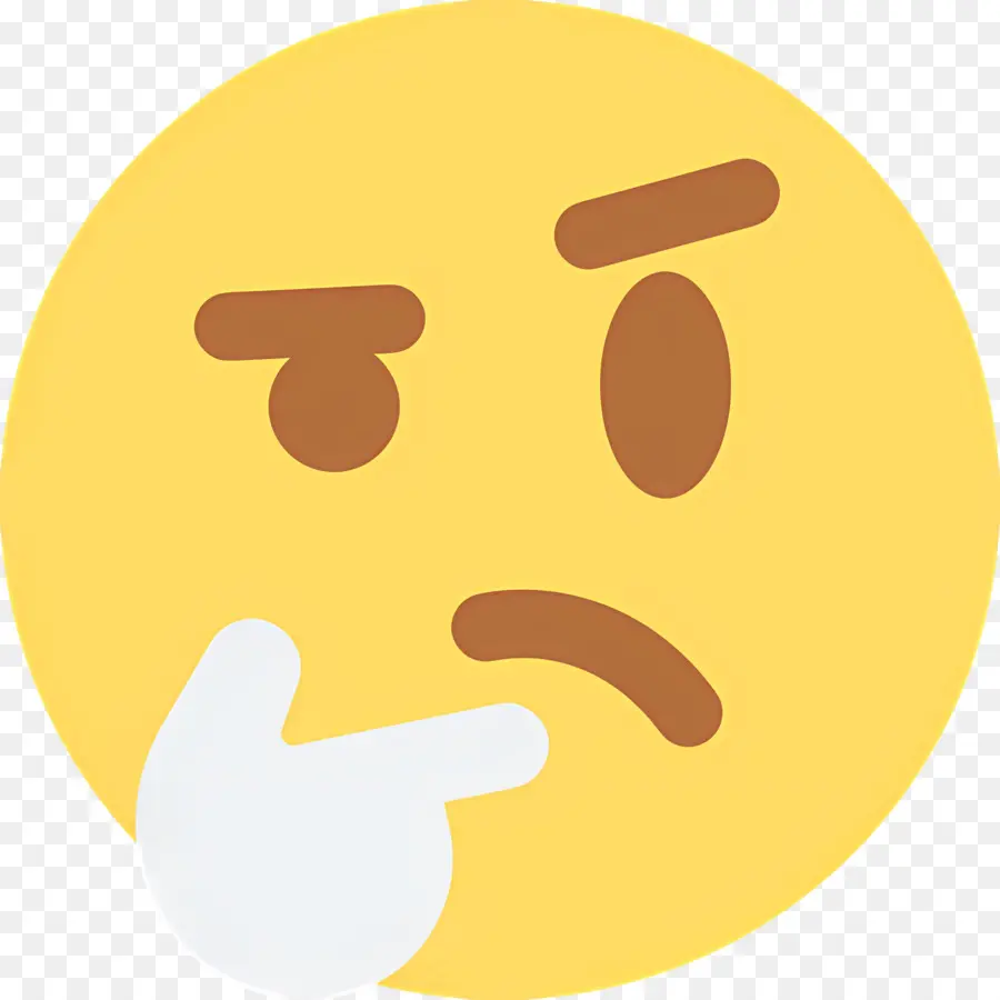 Cara De Pensamiento Emoji，Emoji Pensando PNG