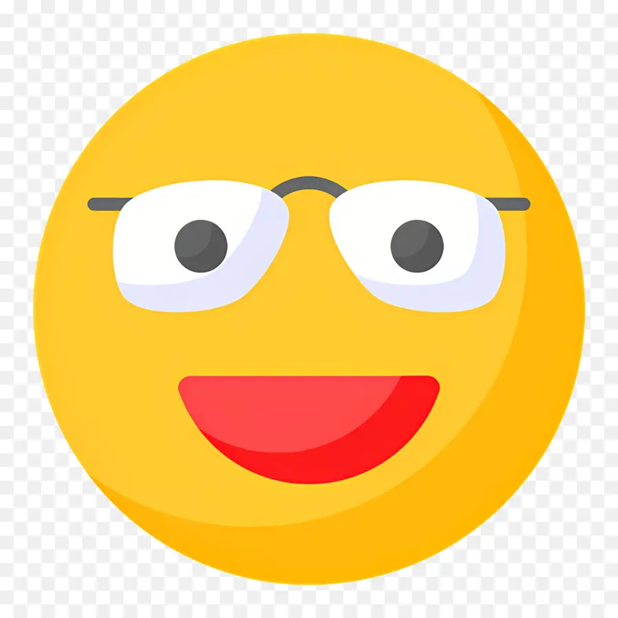 Emoji Nerd，Cara Sonriente PNG