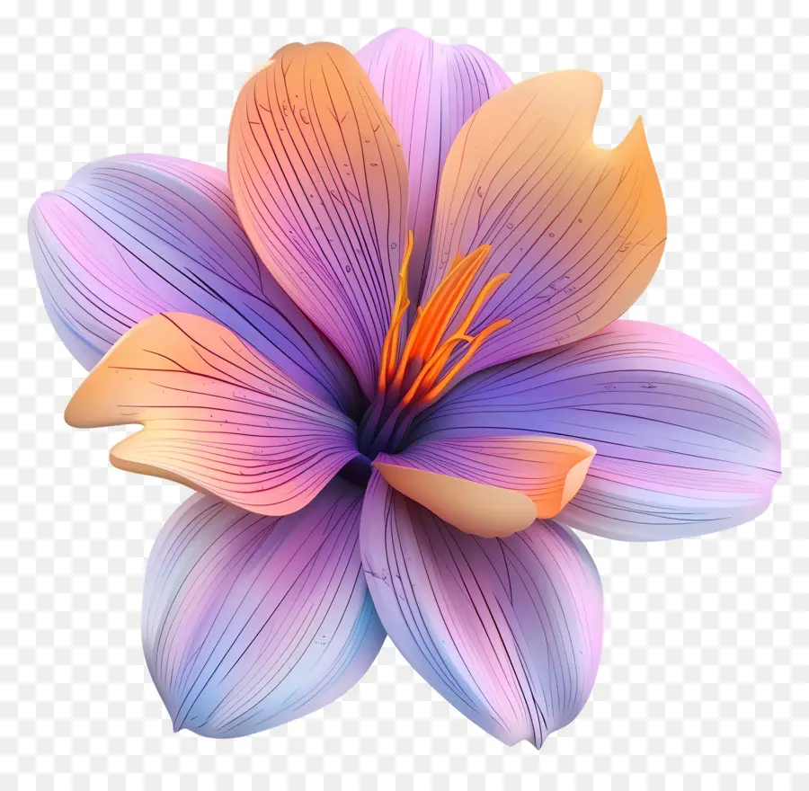 Flor 3d，Flor Morada PNG