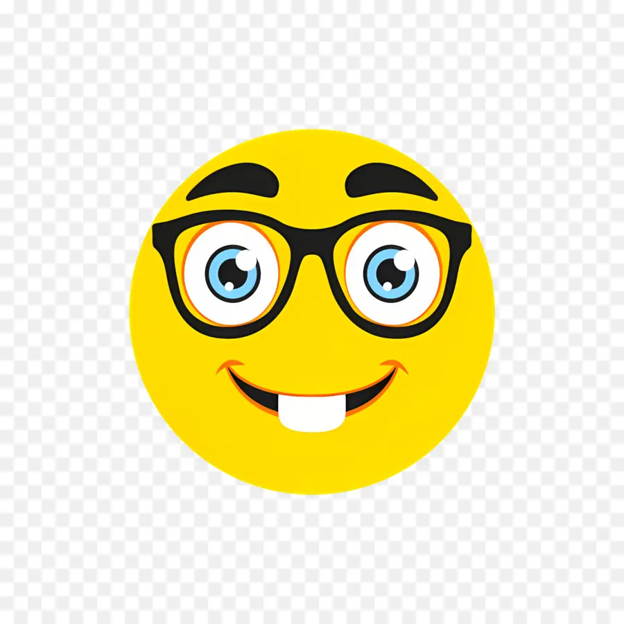 Emoji Nerd，Emoji Con Gafas PNG