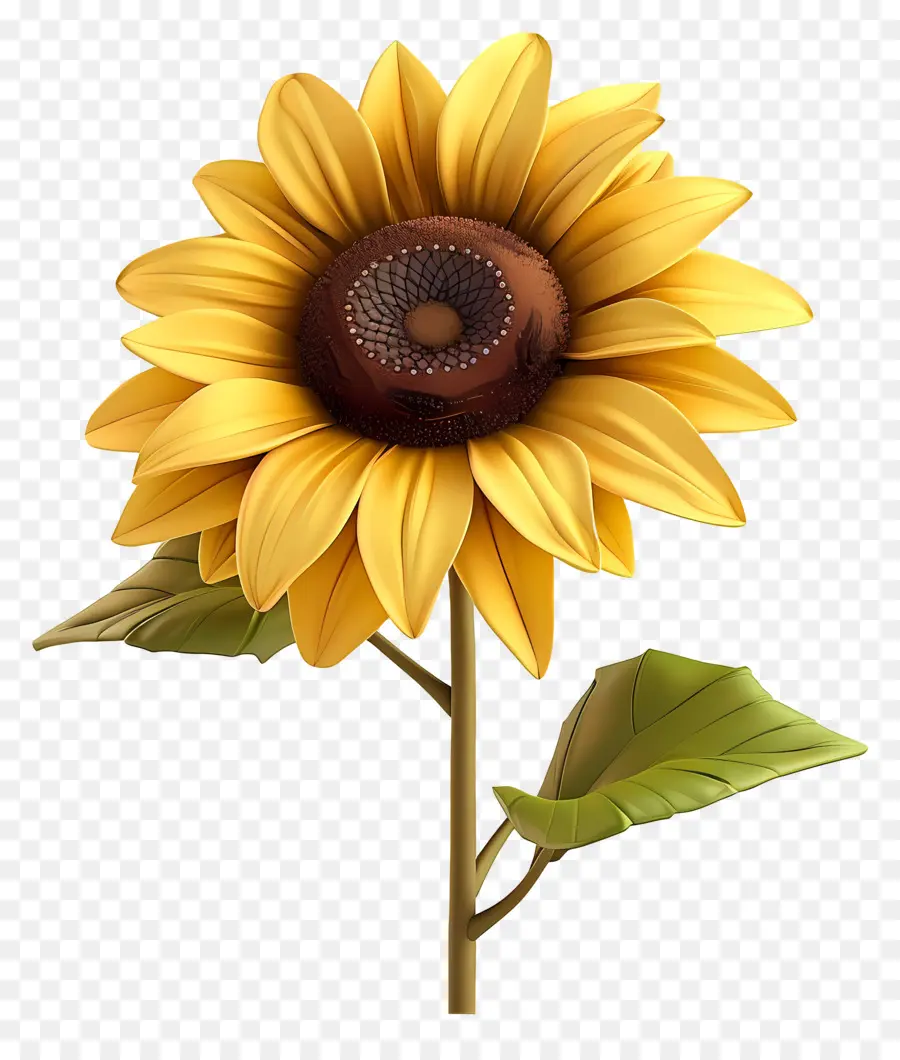 Flor 3d，Girasol PNG