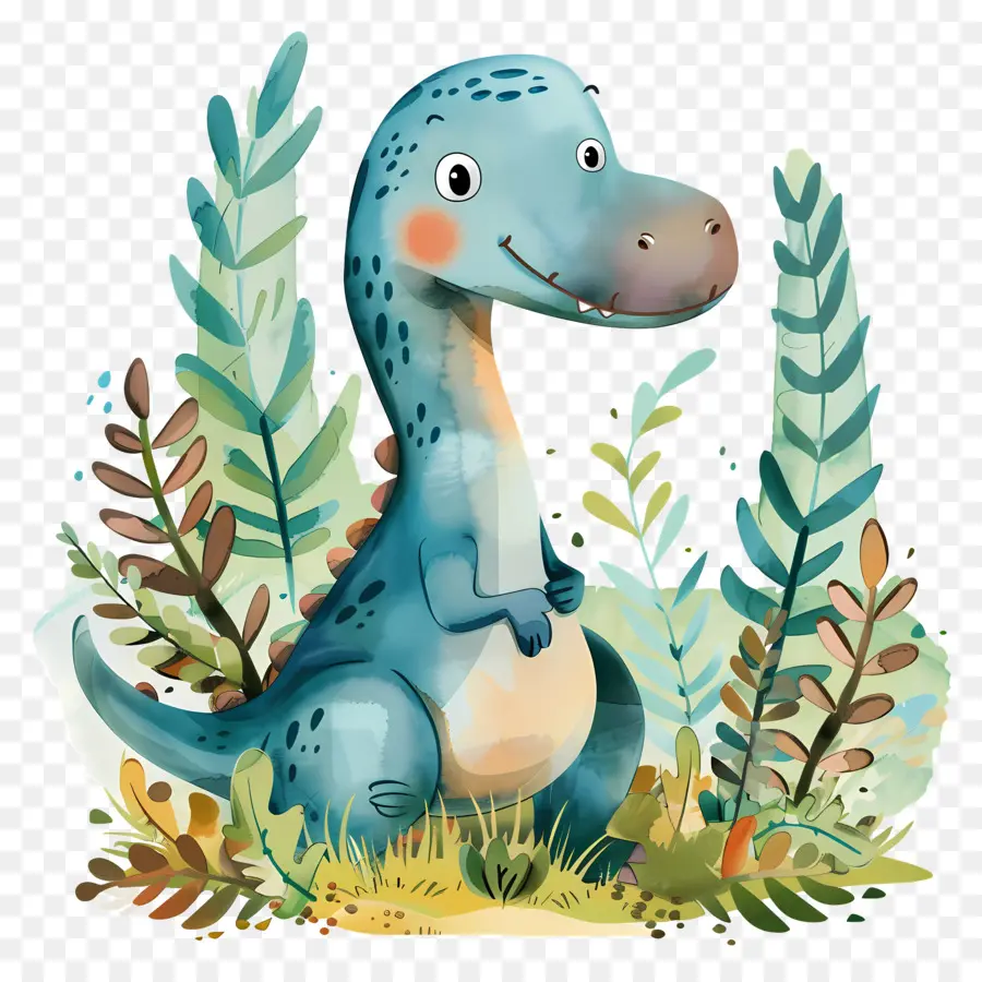 Dinosaurio De Dibujos Animados，Dinosaurio Azul PNG