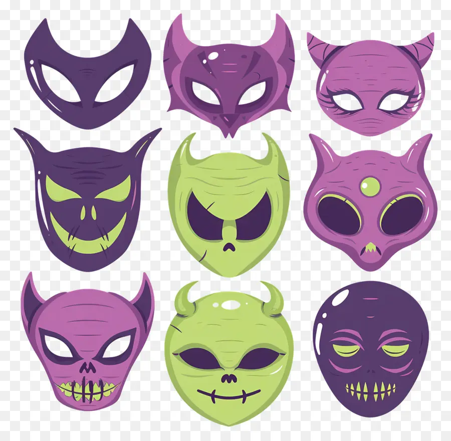 Personajes De Halloween，Mascaras De Calavera PNG