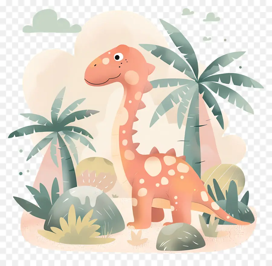 Dinosaurio De Dibujos Animados，Lindo Dinosaurio PNG