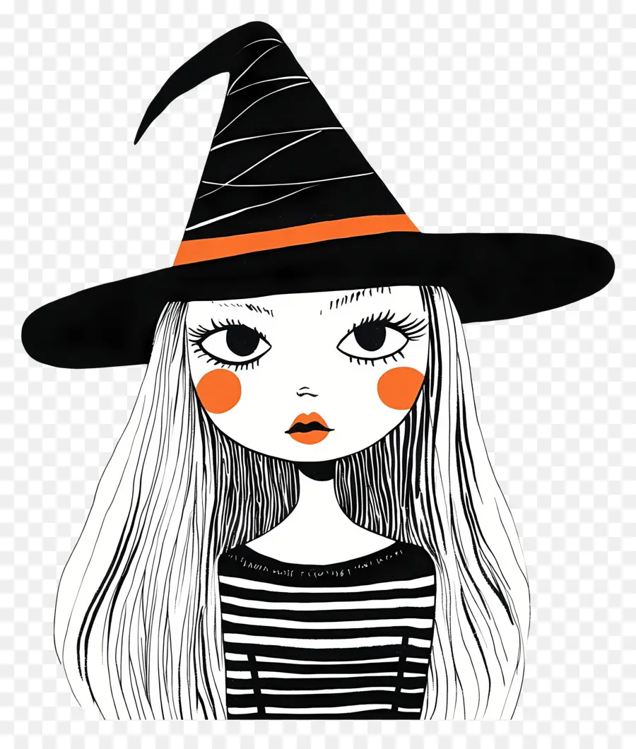 Bruja De Halloween，Bruja Con Sombrero PNG