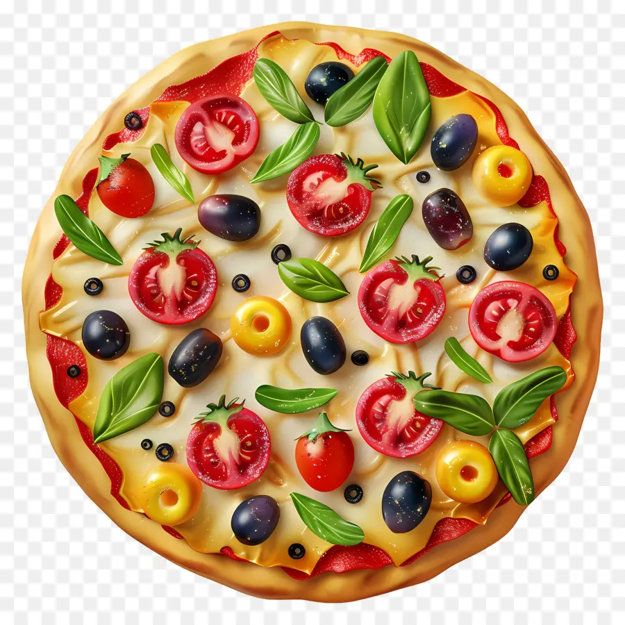 Pizza 3d，Pizza Vegetal PNG