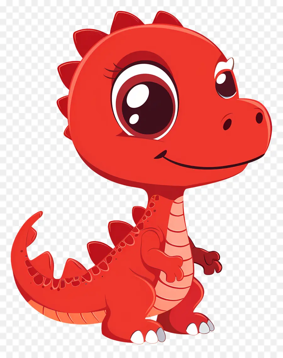 Dinosaurio De Dibujos Animados，Dinosaurio Rojo PNG