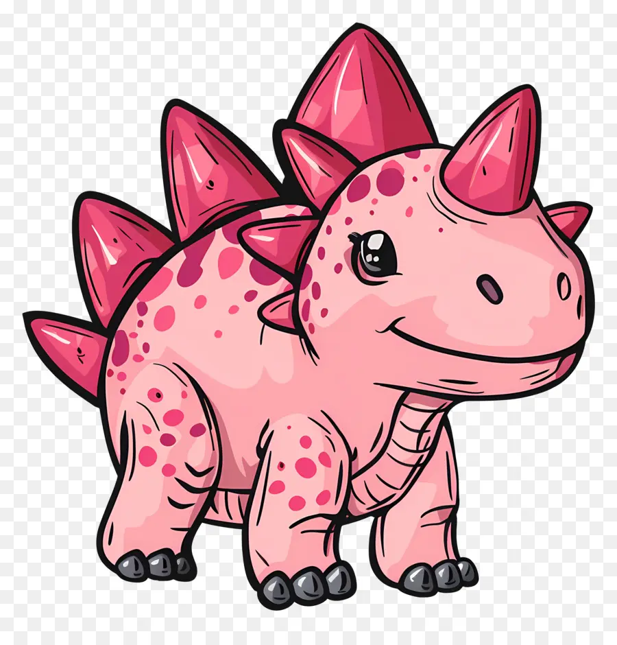 Dinosaurio De Dibujos Animados，Dinosaurio Rosa PNG