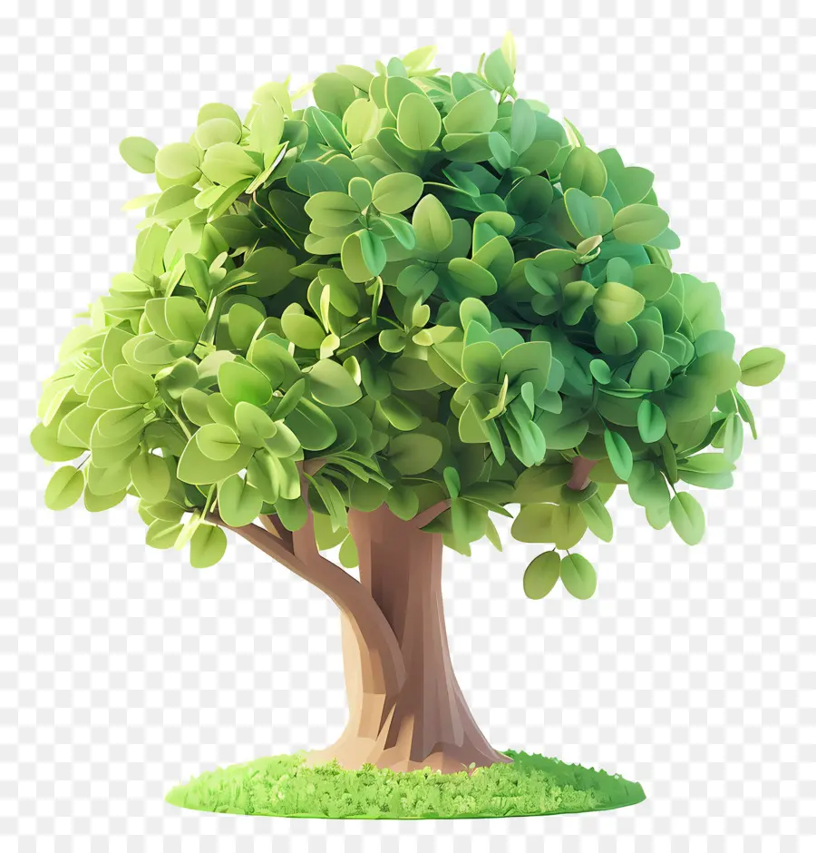 Árbol Animado，árbol Verde PNG