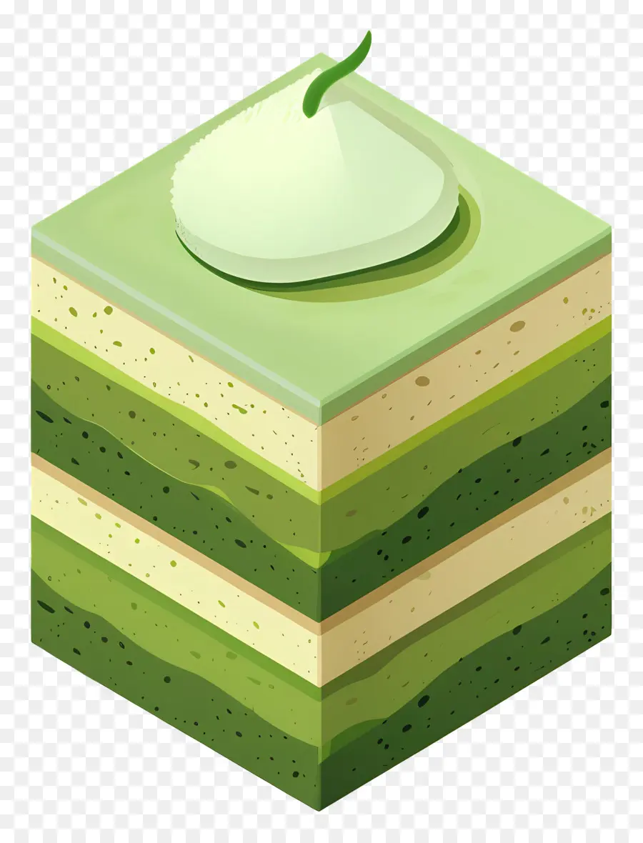 Pastel De Matcha，Pastel Verde PNG