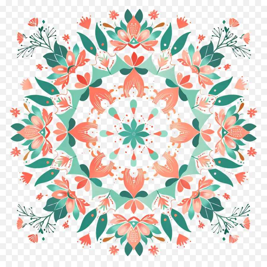 Pookalam，Mandalas Florales PNG