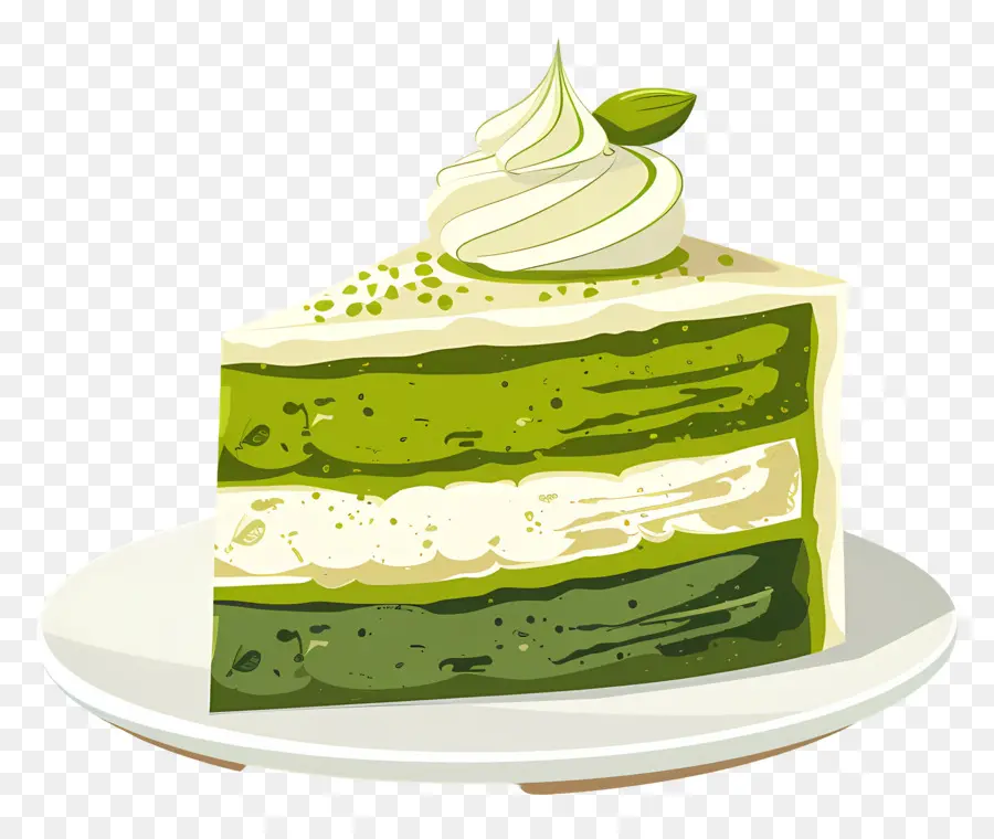 Pastel De Matcha，Pastel Verde PNG