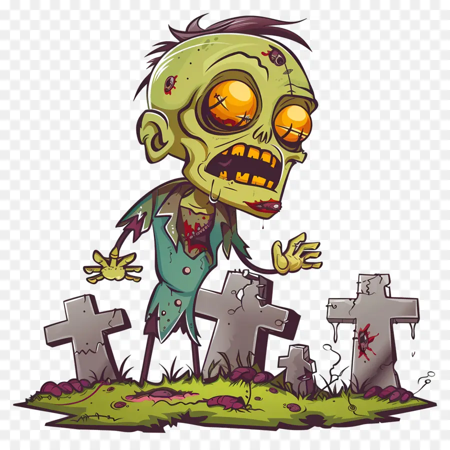 Zombi De Halloween，Zombie En El Cementerio PNG