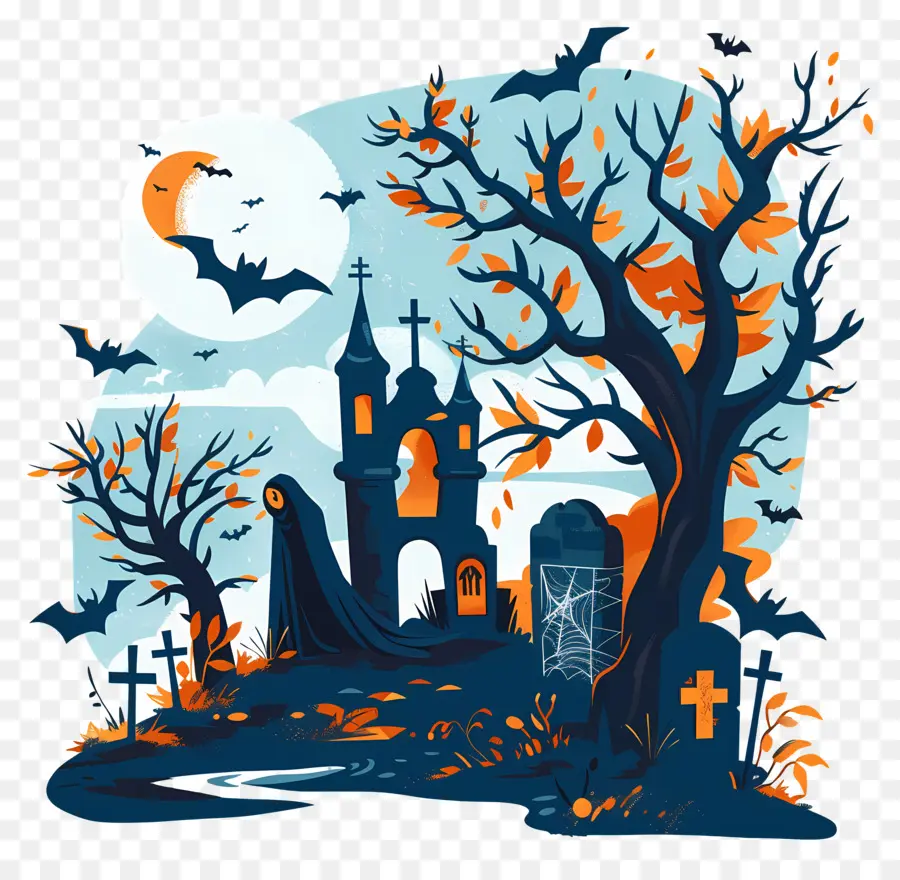 Vampiro De Halloween，Cementerio PNG